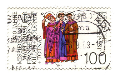 Image showing GERMANY - CIRCA 1989: a stamp printed in the Germany shows Saint