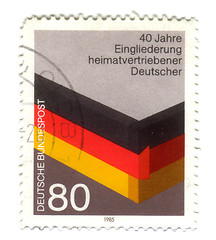 Image showing GERMANY- CIRCA 1985: stamp printed by Germany, shows 40th. anniv