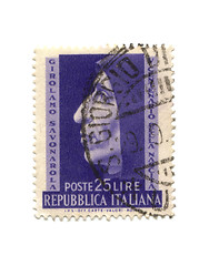 Image showing ITALY - CIRCA 1948: stamp printed by Italy, shows Girolamo Savon