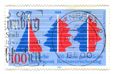 Image showing WEST GERMANY - CIRCA 1989: stamp printed in West Germany, shows 