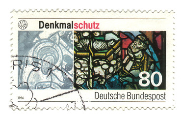 Image showing GERMANY - CIRCA 1986: A stamp printed in Germany, shows monument