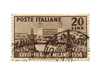 Image showing ITALY - CIRCA 1950: A stamp printed in Italy, shows twenty-eight