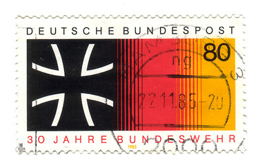 Image showing GERMANY - CIRCA 1985: stamp printed in Germany, shows 30 yrs fed