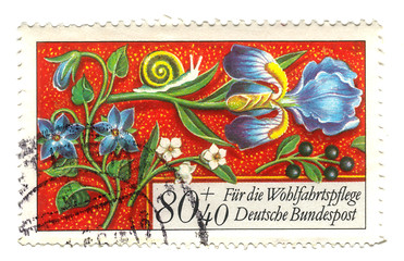 Image showing GERMANY - CIRCA 1985: stamp printed in Germany, shows flowers, c