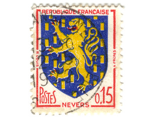 Image showing Nevers City Coat of Arms Postage Stamp 