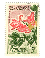 Image showing Gobon stamp with flower 