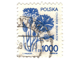 Image showing POLAND - CIRCA 1989: A 1000 zloty stamp printed in Poland shows 