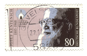 Image showing CIRCA 1985: stamp printed by Germany, shows portrait Father Jose