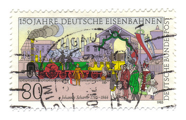 Image showing GERMANY - CIRCA 1985: stamp printed in Germany, shows 150 years 
