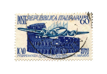 Image showing ITALY - CIRCA 1952: stamp printed by Italy, shows Conference of 