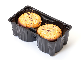 Image showing Crispy Chip Biscuits with chocolate