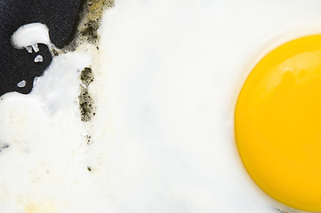 Image showing Fried eggs on on a pan