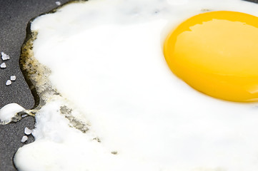 Image showing Fried eggs on on a pan