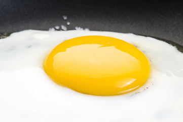 Image showing Fried eggs on on a pan