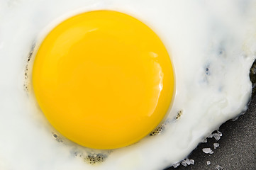 Image showing Fried eggs on on a pan