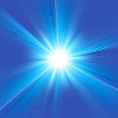 Image showing A Blue color design with a burst. EPS 8