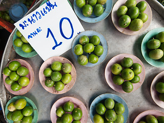 Image showing Green lemons