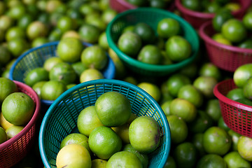 Image showing Green lemons