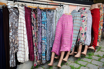 Image showing Inexpensive Clothing at the Market