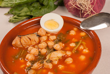 Image showing Traditional Spanish chickpea stew