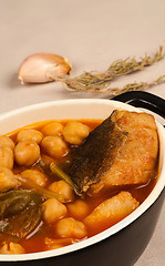 Image showing Chickpea fish stew