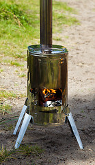 Image showing Modular wood-burning stove for tourism