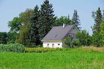 Image showing The house and field