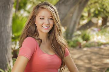 Image showing Attractive Mixed Race Girl Portrait