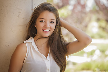 Image showing Attractive Mixed Race Girl Portrait