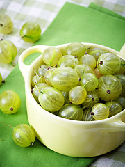 Image showing Green gooseberries