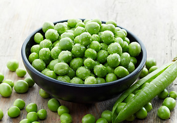 Image showing green peas