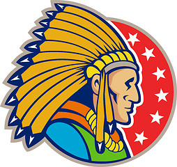 Image showing Native American Indian Headgear Side