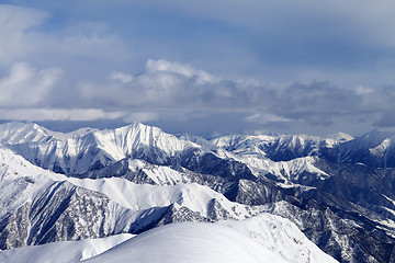 Image showing View from ski slopes