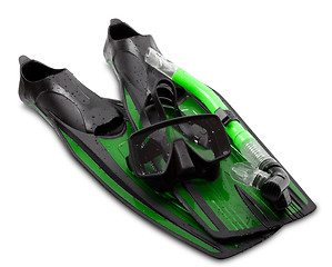 Image showing Mask, snorkel and flippers