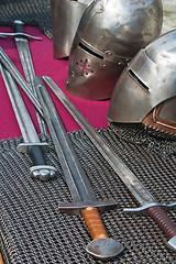 Image showing The knightly weapon and armour