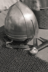 Image showing The knightly weapon and armour