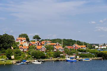 Image showing Red cottages in Brändaholm , Sweden