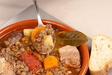 Image showing Spanish lentil stew