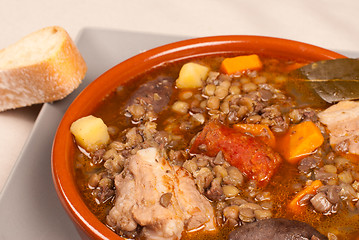 Image showing Spanish lentil stew