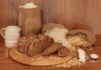 Image showing Sourdough Bread and Ingredients  