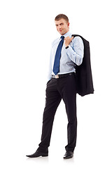 Image showing relaxed young businessman