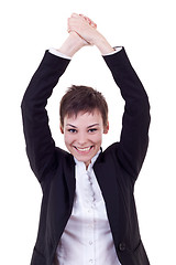 Image showing joyous business woman