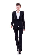 Image showing Business woman walking forward