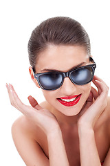 Image showing seductive woman in sunglasses 