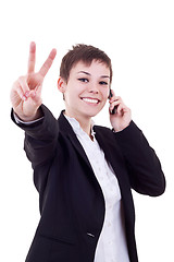 Image showing Happy business woman