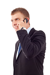 Image showing  business man talking on phone