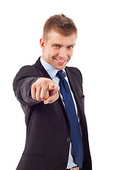 Image showing business man pointing