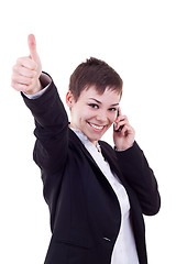 Image showing thumbs up on the phone