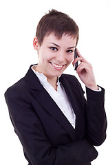 Image showing Business woman on the phone