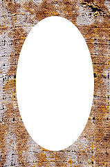 Image showing Old material texture and white oval in center 